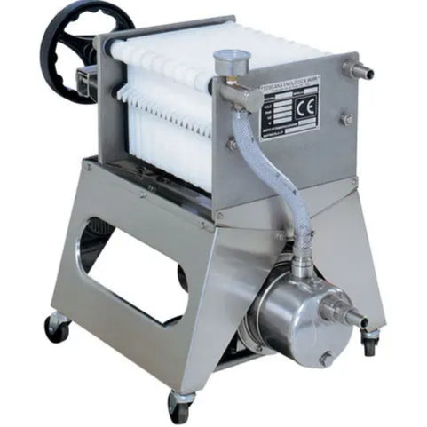 Schichtenfilter, Plattenfilter aus Edelstahl mit 21 Platten, 20x20cm, ohne Pumpe, Weinfilter