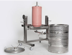 Hydropresse aus Edelstahl 80 Liter Wasserdruckpresse kippbar Wasserpresse